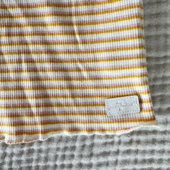 7 For All Mankind Mustard Yellow Kids Overalls Set 24 months NWOT - Picture 6 of 7